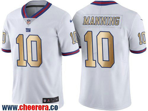 Eli Manning New York Giants white Color Rush jersey