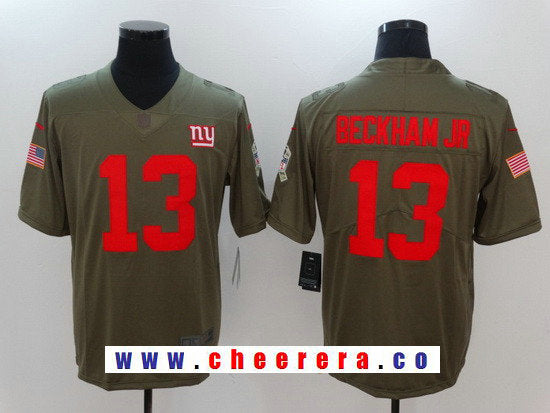 Odell Beckham Jr New York Giants olive Salute To Service jersey
