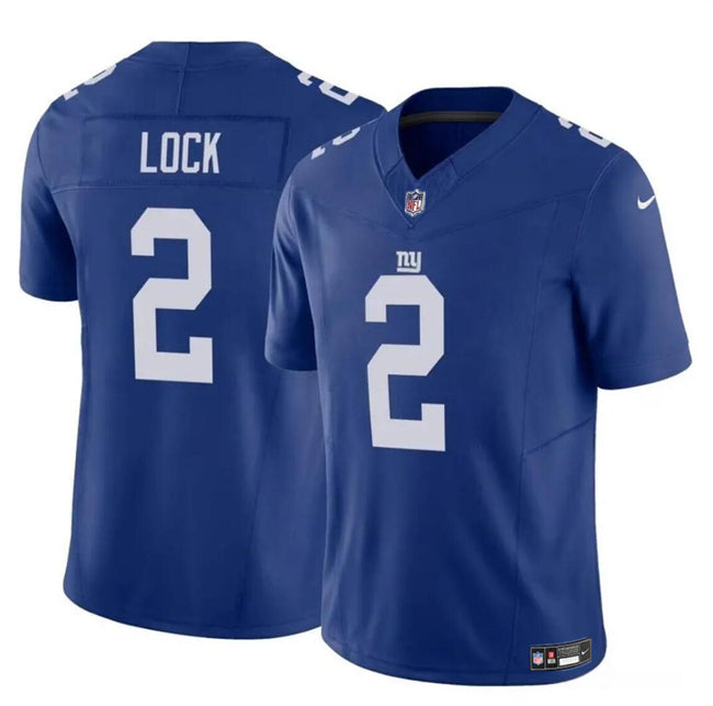 Drew Lock New York Giants blue Vapor jersey