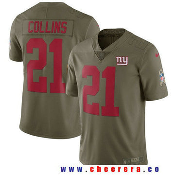 Landon Collins New York Giants olive Salute To Service jersey