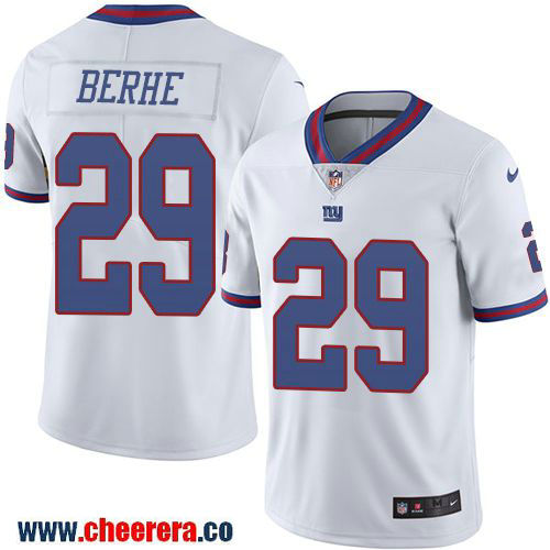 Nat Berhe New York Giants white Color Rush jersey
