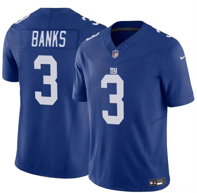 Deonte Banks New York Giants blue Vapor jersey