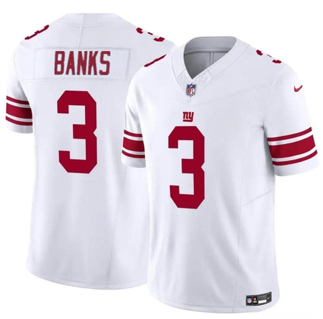 Deonte Banks New York Giants white Vapor jersey