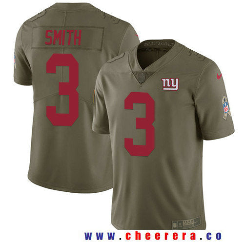 Geno Smith New York Giants olive Salute To Service jersey