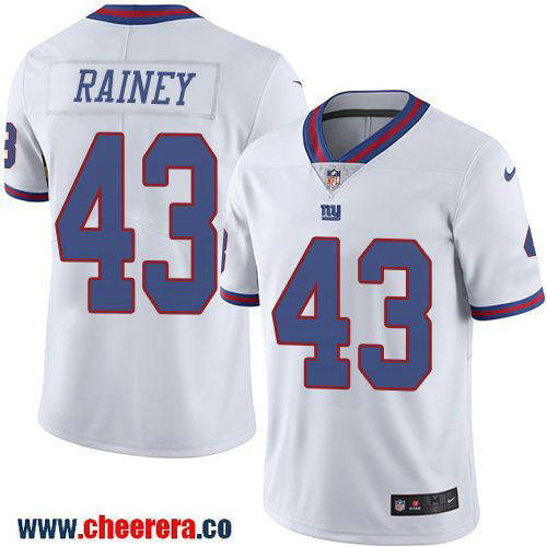 Bobby Rainey New York Giants white Color Rush jersey