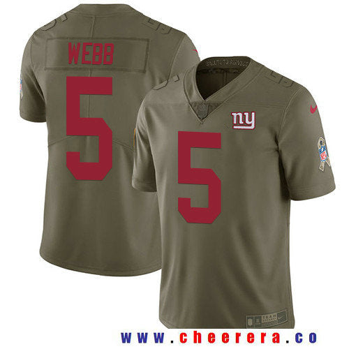Davis Webb New York Giants olive Salute To Service jersey