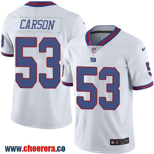 Harry Carson New York Giants white Color Rush jersey