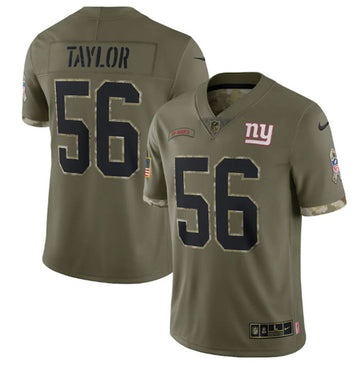 Lawrence Taylor New York Giants olive Salute To Service jersey