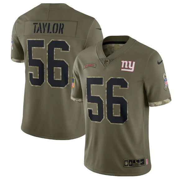Lawrence Taylor New York Giants olive Salute To Service jersey