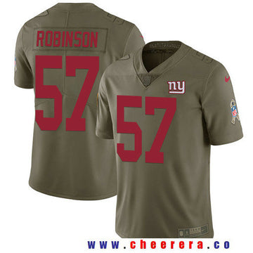 Keenan Robinson New York Giants olive Salute To Service jersey