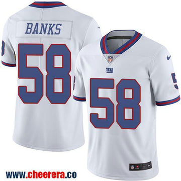 Carl Banks New York Giants white Color Rush jersey