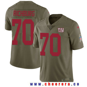 Weston Richburg New York Giants olive Salute To Service jersey