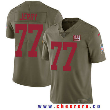 John Jerry New York Giants olive Salute To Service jersey