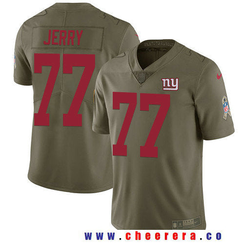 John Jerry New York Giants olive Salute To Service jersey