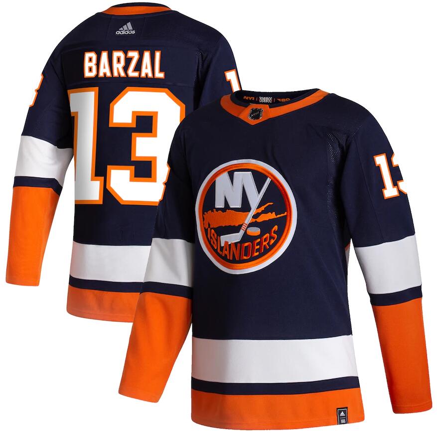 Mathew Barzal New York Islanders navy Reverse Retro jersey
