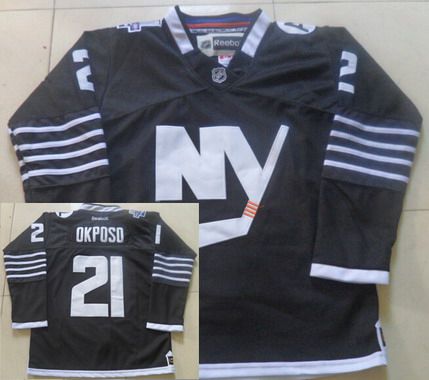 Kyle Okposo New York Islanders black Alternate jersey