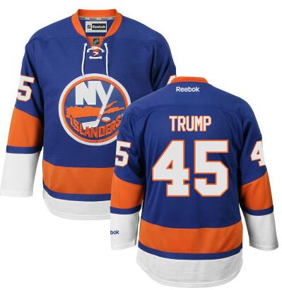Th Presidential Candidate Donald Trump New York Islanders blue jersey