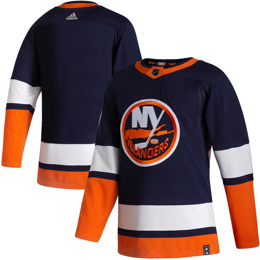 Custom New York Islanders navy Reverse Retro jersey