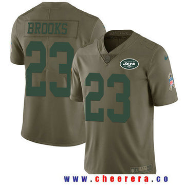 Terrence Brooks New York Jets olive Salute To Service jersey