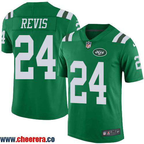 Darrelle Revis New York Jets green Color Rush jersey