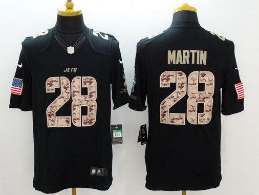Curtis Martin New York Jets black Salute To Service jersey