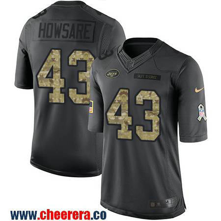 Julian Howsare New York Jets black Salute To Service jersey