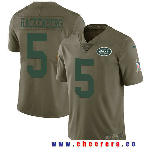 Christian Hackenberg New York Jets olive Salute To Service jersey