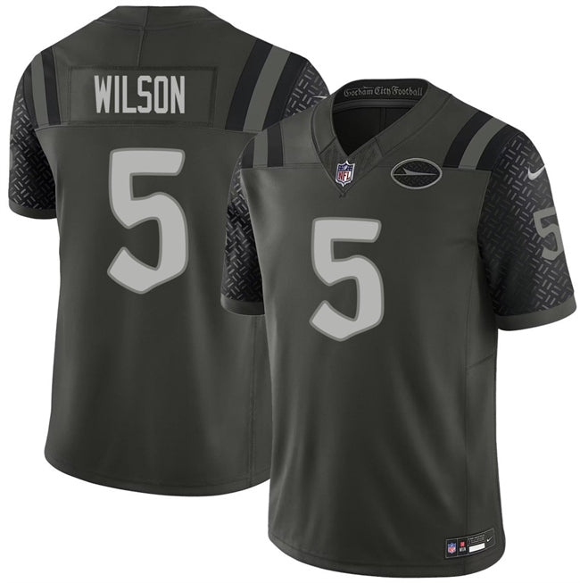 Garrett Wilson New York Jets black Vapor jersey