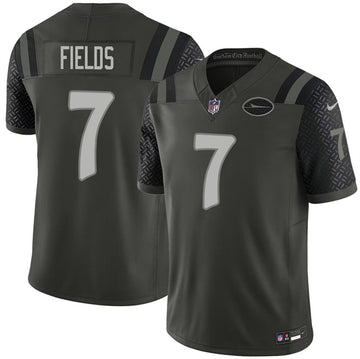 Justin Fields New York Jets black Vapor jersey