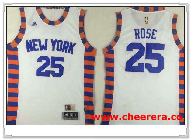 Derrick Rose New New York Knicks white jersey