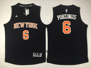 Kristaps Porzingis Revolution New York Knicks black jersey