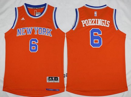 Kristaps Porzingis Revolution New York Knicks orange jersey