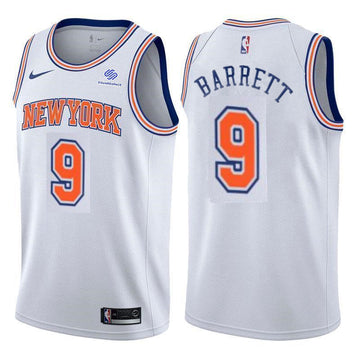 RJ Barrett New York Knicks white jersey