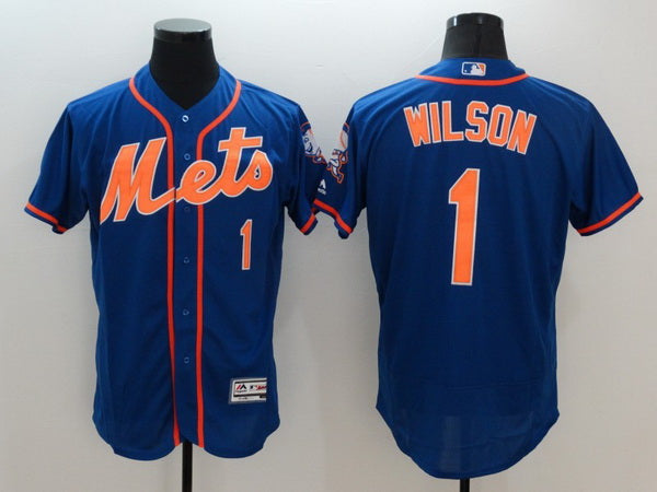 Mookie Wilson New York Mets blue jersey