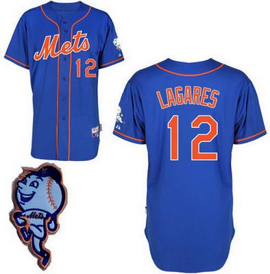 Juan Lagares New York Mets blue jersey