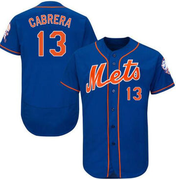 NY Asdrubal Cabrera New York Mets blue jersey