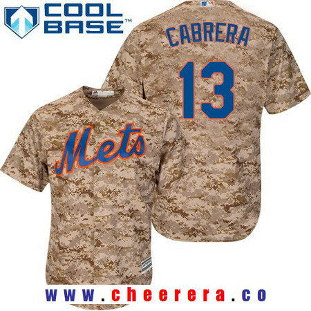 NY Asdrubal Cabrera New York Mets camo Alternate jersey