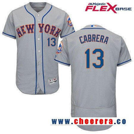 NY Asdrubal Cabrera New York Mets gray Road jersey