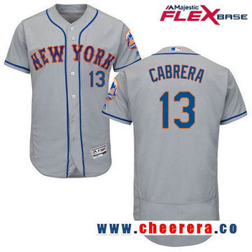 NY Asdrubal Cabrera New York Mets gray Road jersey