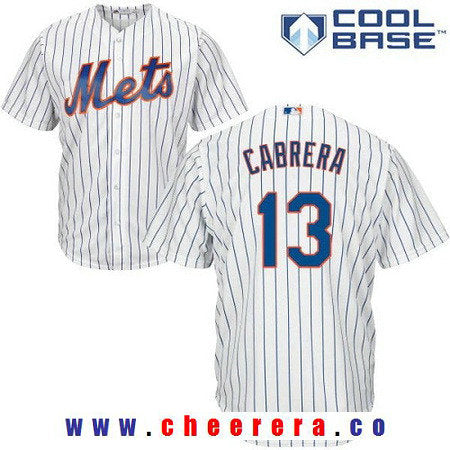 NY Asdrubal Cabrera New York Mets white Home jersey