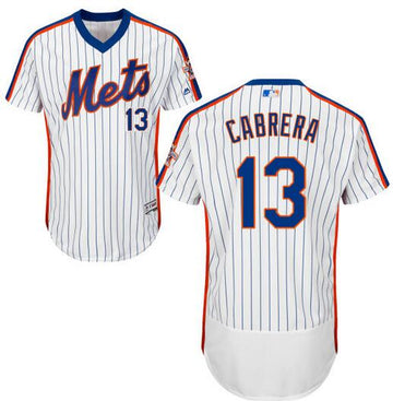 NY Asdrubal Cabrera New York Mets white jersey