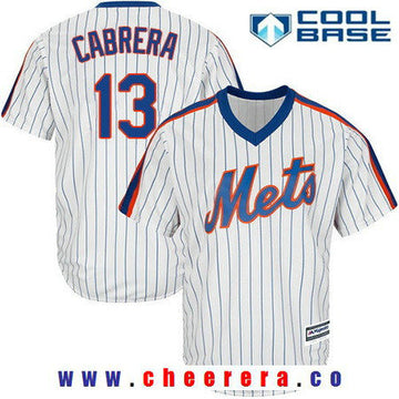NY Asdrubal Cabrera New York Mets white jersey