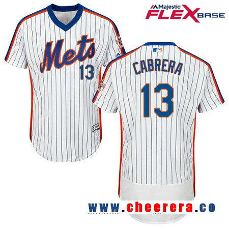 NY Asdrubal Cabrera New York Mets white jersey