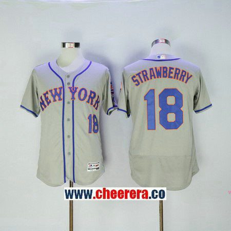 Darryl Strawberry New York Mets gray jersey
