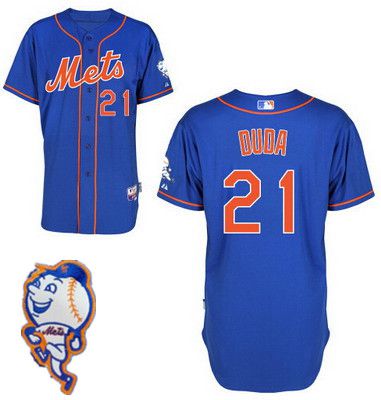 Lucas Duda New York Mets blue jersey