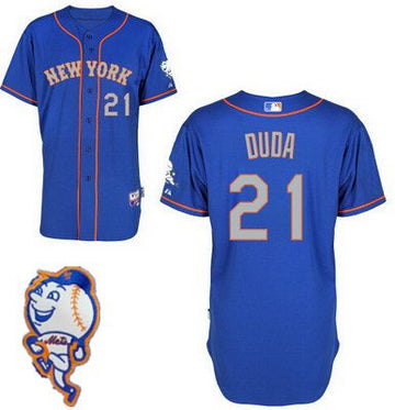 Lucas Duda New York Mets blue jersey