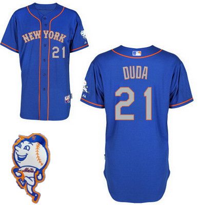 Lucas Duda New York Mets blue jersey