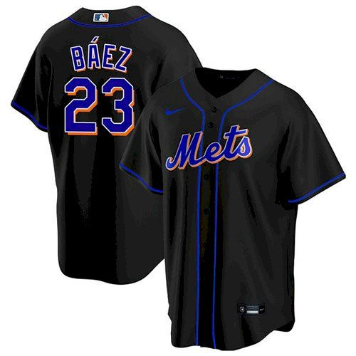 Javier Baez New York Mets black Replica jersey