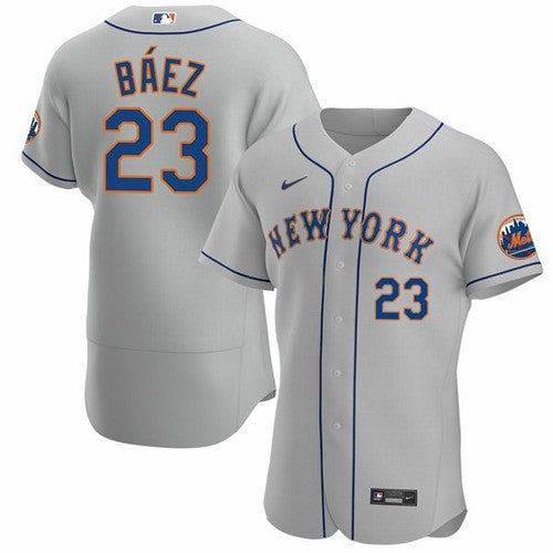 Javier Baez New York Mets gray jersey