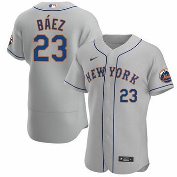 Javier Baez New York Mets gray jersey